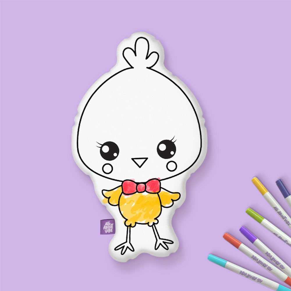 Easter Chick Coloring Pillow