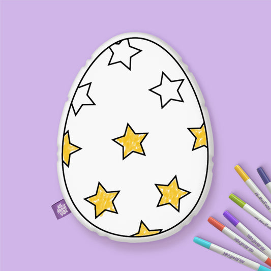 Starry Easter Egg Coloring Pillow