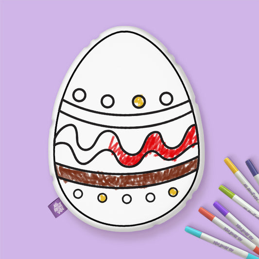 Decorative Easter Egg Coloring Pillow