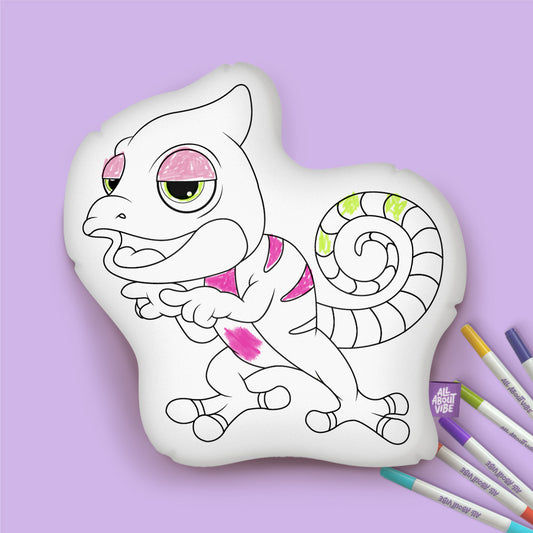 10" Almohada para colorear de iguana