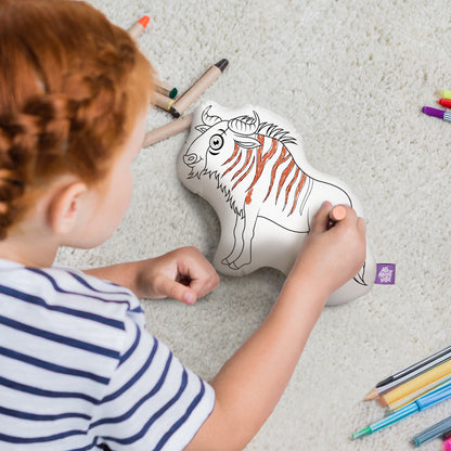 10" Almohada para colorear Bison