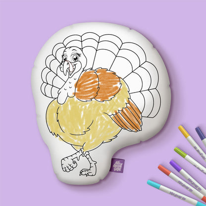 10" Turkey Coloring Pillow