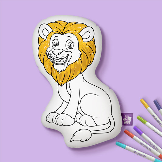 10" Almohada para Colorear de León