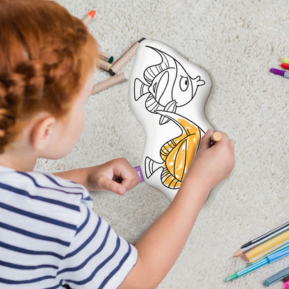 10" Almohada para colorear de peces