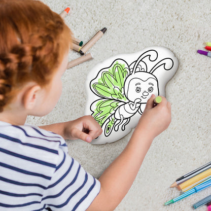 10" Almohada para colorear con dibujos de mariposas
