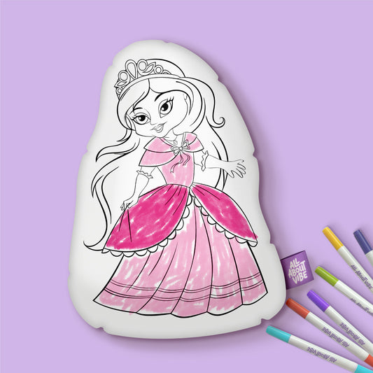 10" Almohada para colorear de la Pequeña Princesa