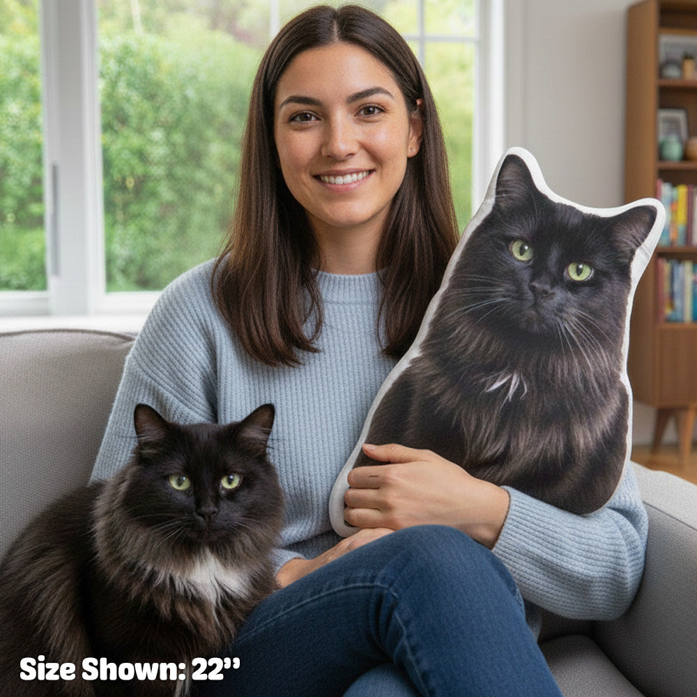 Custom Shaped Pillow For Cat Parents