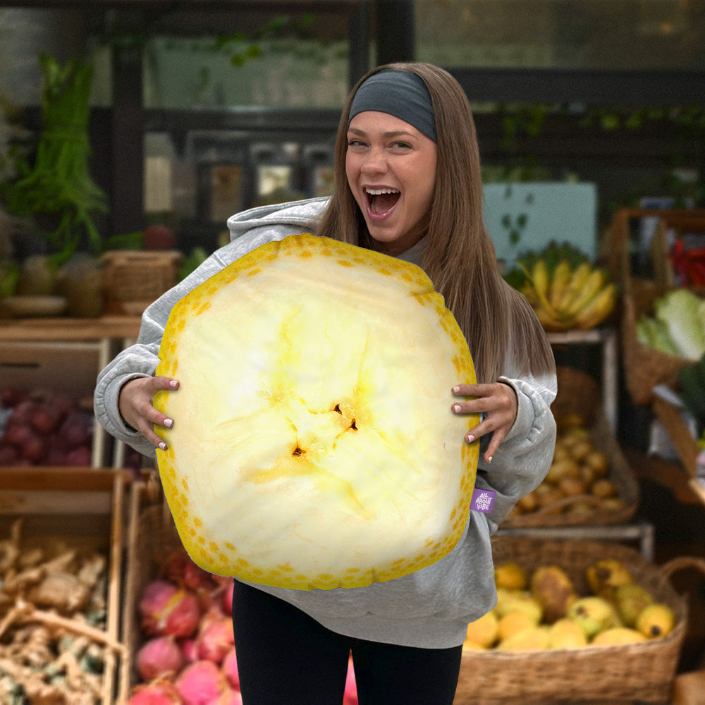 Banana Slice Throw Pillow By All About Vibe