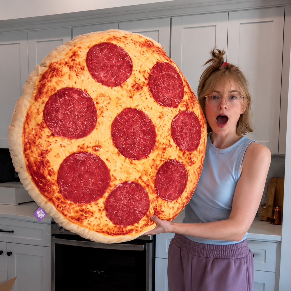 Die-cut into a full round pizza shape