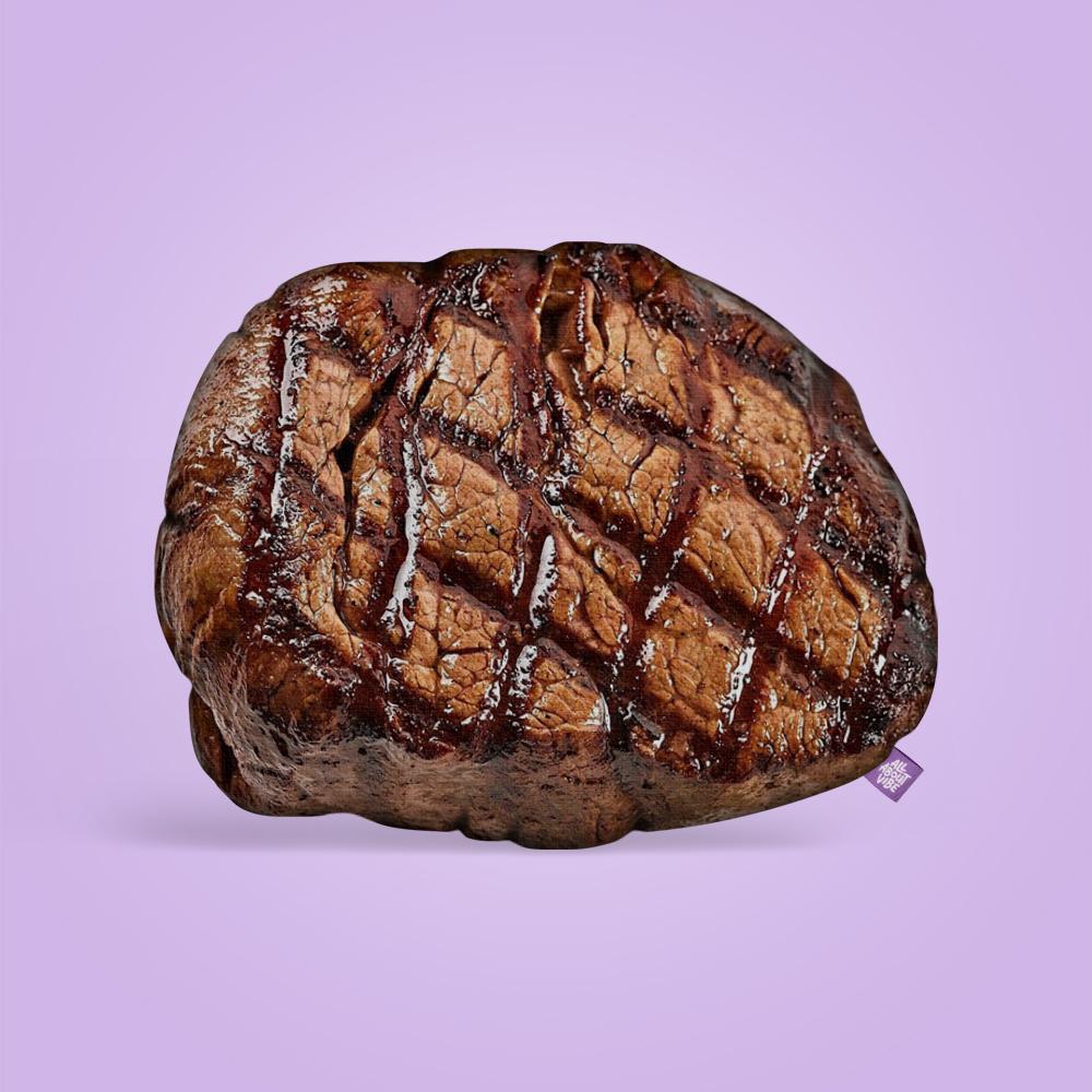 Grilled Steak Custom Shape Pillow (auction)