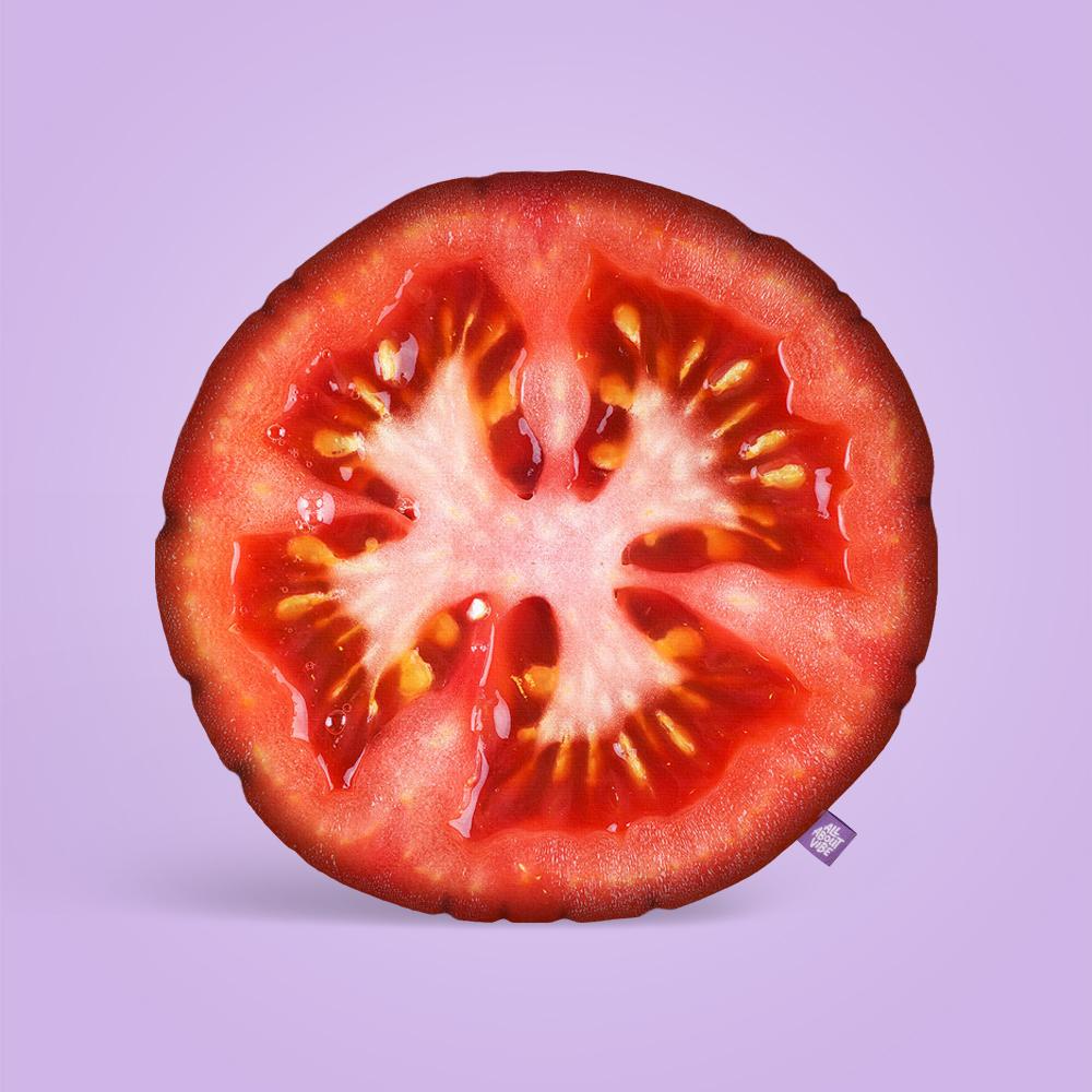 Todo sobre la almohada Vibe con forma de tomate - Diseño personalizado, tela de felpa suave, estampado vibrante, perfecta para cualquier espacio, lista para regalar