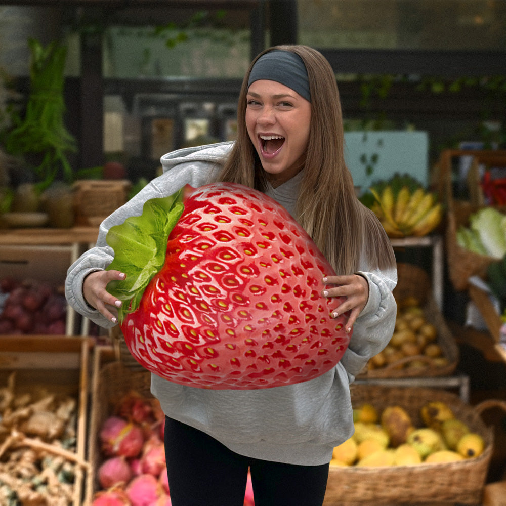 Strawberry Throw Pillow By All About Vibe