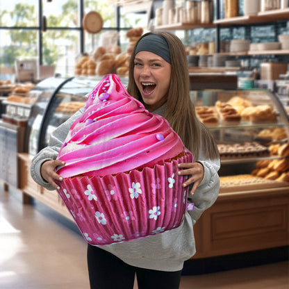 Pink Cupcake Throw Pillow By All About Vibe