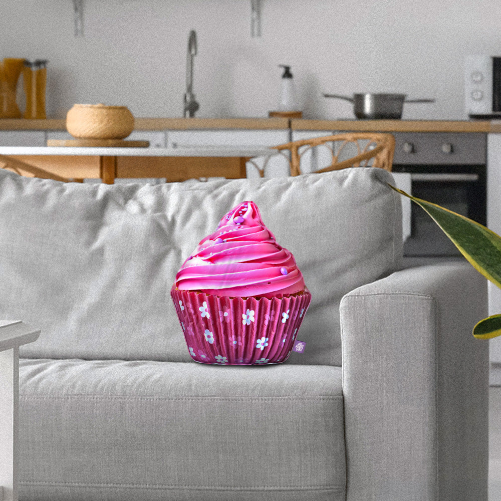 Pink Cupcake Throw Pillow By All About Vibe