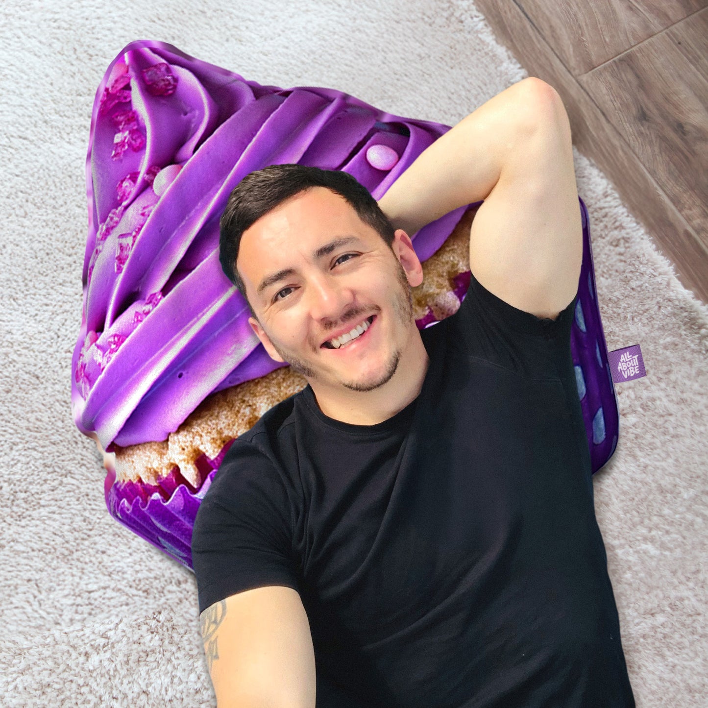 Violet Cupcake Throw Pillow By All About Vibe