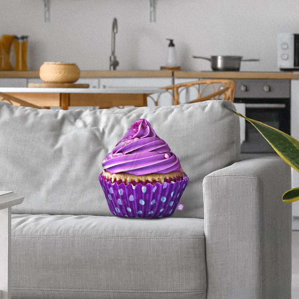Violet Cupcake Throw Pillow By All About Vibe