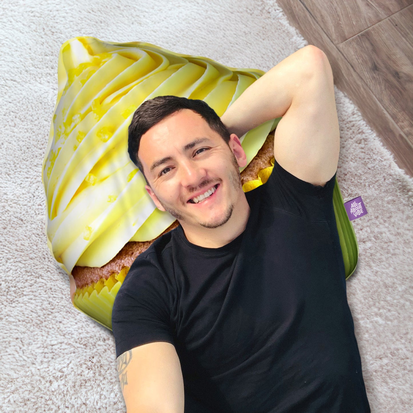 Yellow Cupcake Throw Pillow By All About Vibe