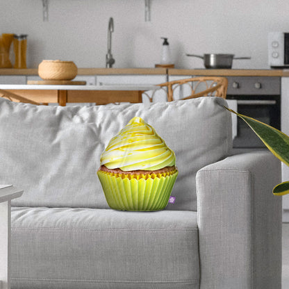Yellow Cupcake Throw Pillow By All About Vibe