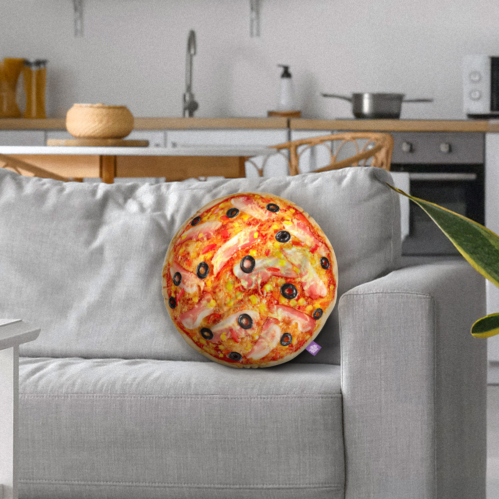 Olive Pizza Throw Pillow By All About Vibe