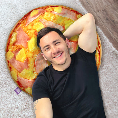 Almohada decorativa de pizza de jamón por All About Vibe