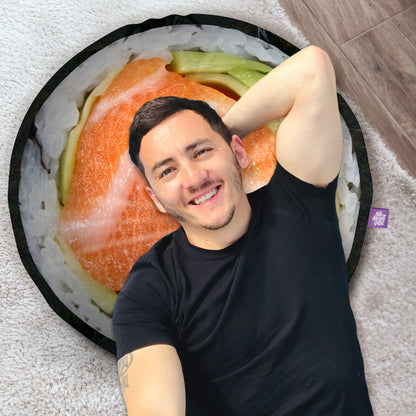 Salmon Sushi Throw Pillow By All About Vibe