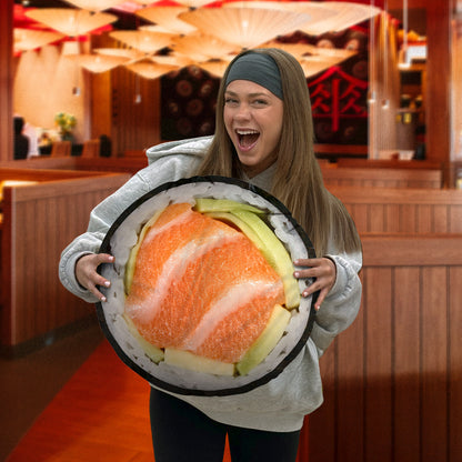 Salmon Sushi Throw Pillow By All About Vibe