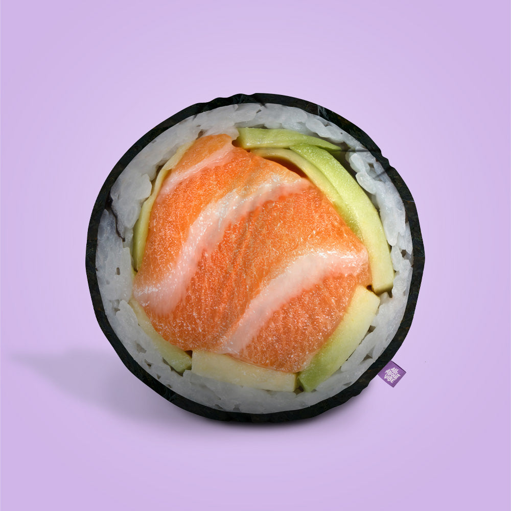 Salmon Sushi Throw Pillow By All About Vibe