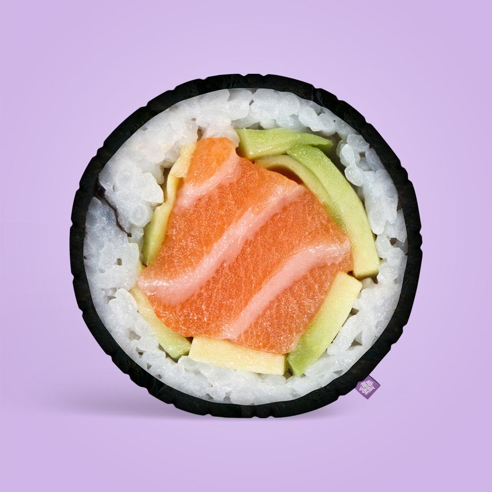 Todo Sobre la Almohada Personalizada Vibe Sushi - Tela de Felpa Suave, Estampado Detallado Vibrante, Perfecta para Cualquier Espacio, Lista para Regalar, Diseño de Comida Único