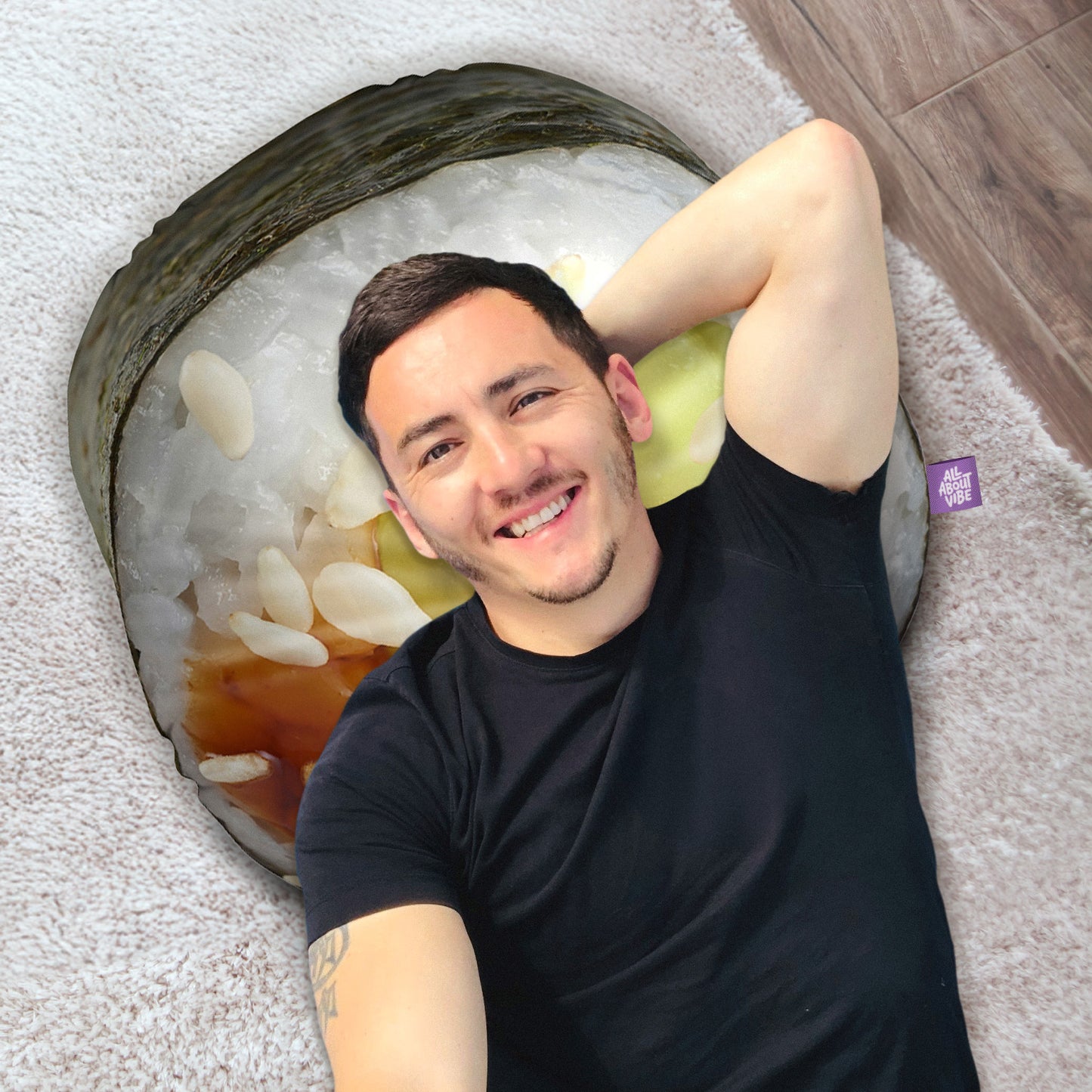 Avocado Sushi Roll Throw Pillow By All About Vibe