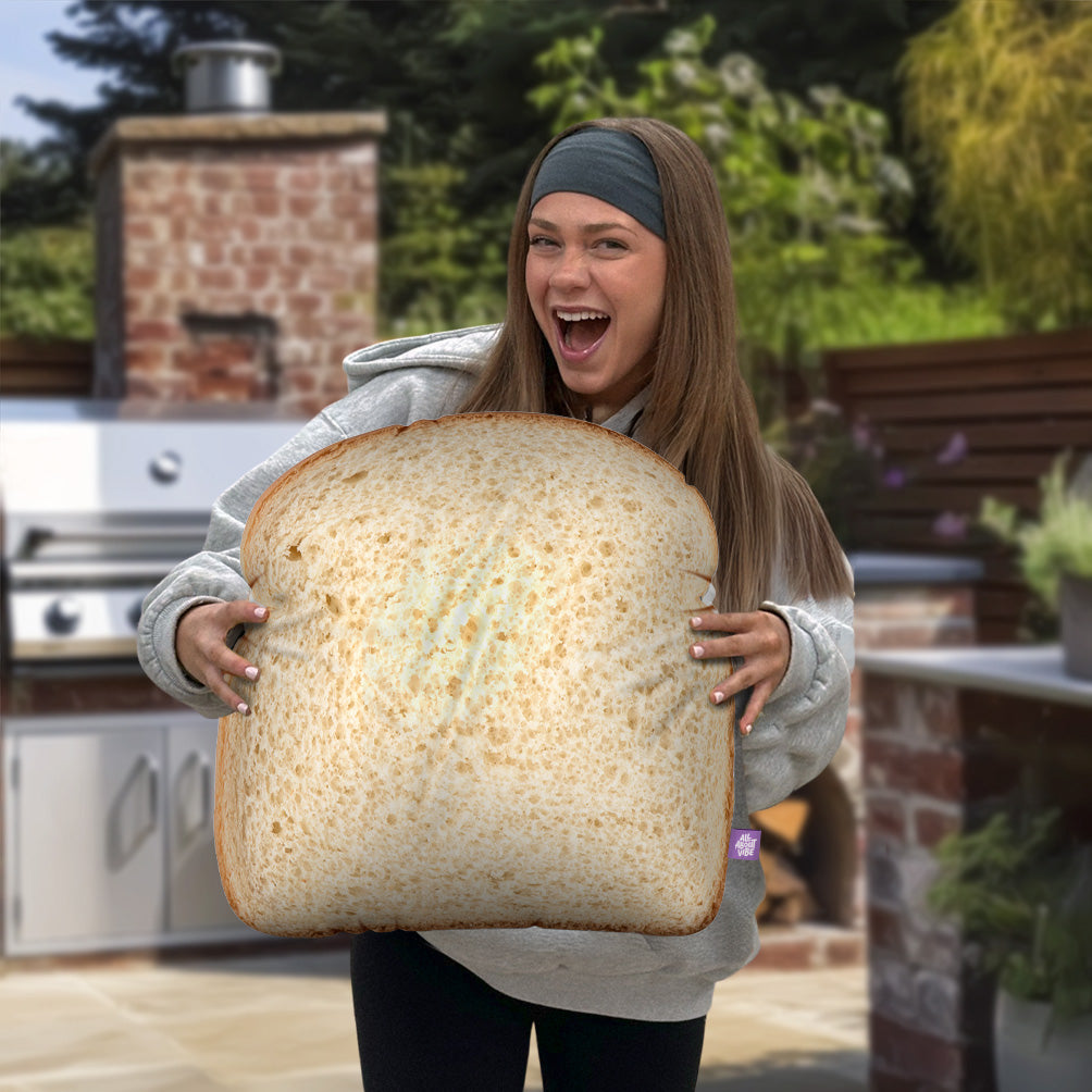 White Bread Throw Pillow By All About Vibe