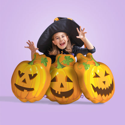 22" Medium Size Halloween Pumpkin 3pcs Pillow Set
