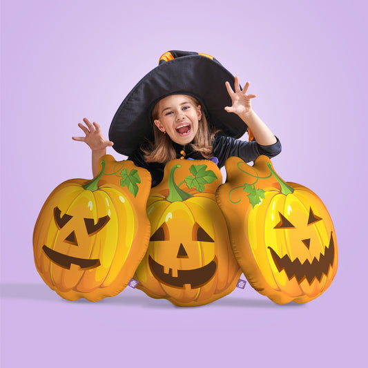 22" Medium Size Halloween Pumpkin 3pcs Pillow Set