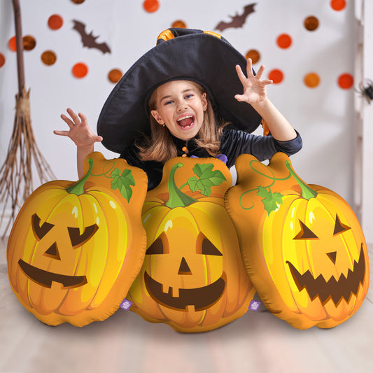 22" Medium Size Halloween Pumpkin 3pcs Pillow Set