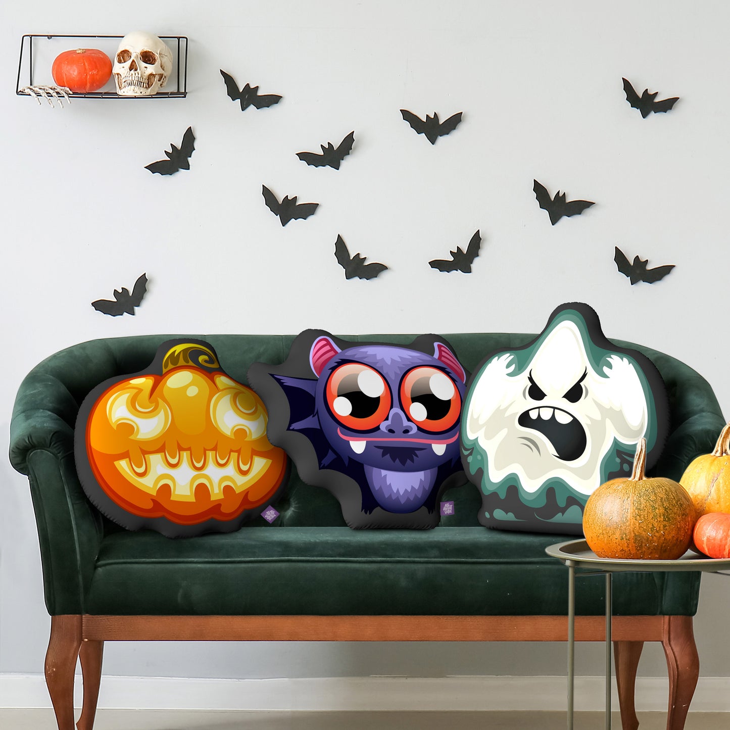 16" Small Size Halloween Decoration 3pcs Pillow Set