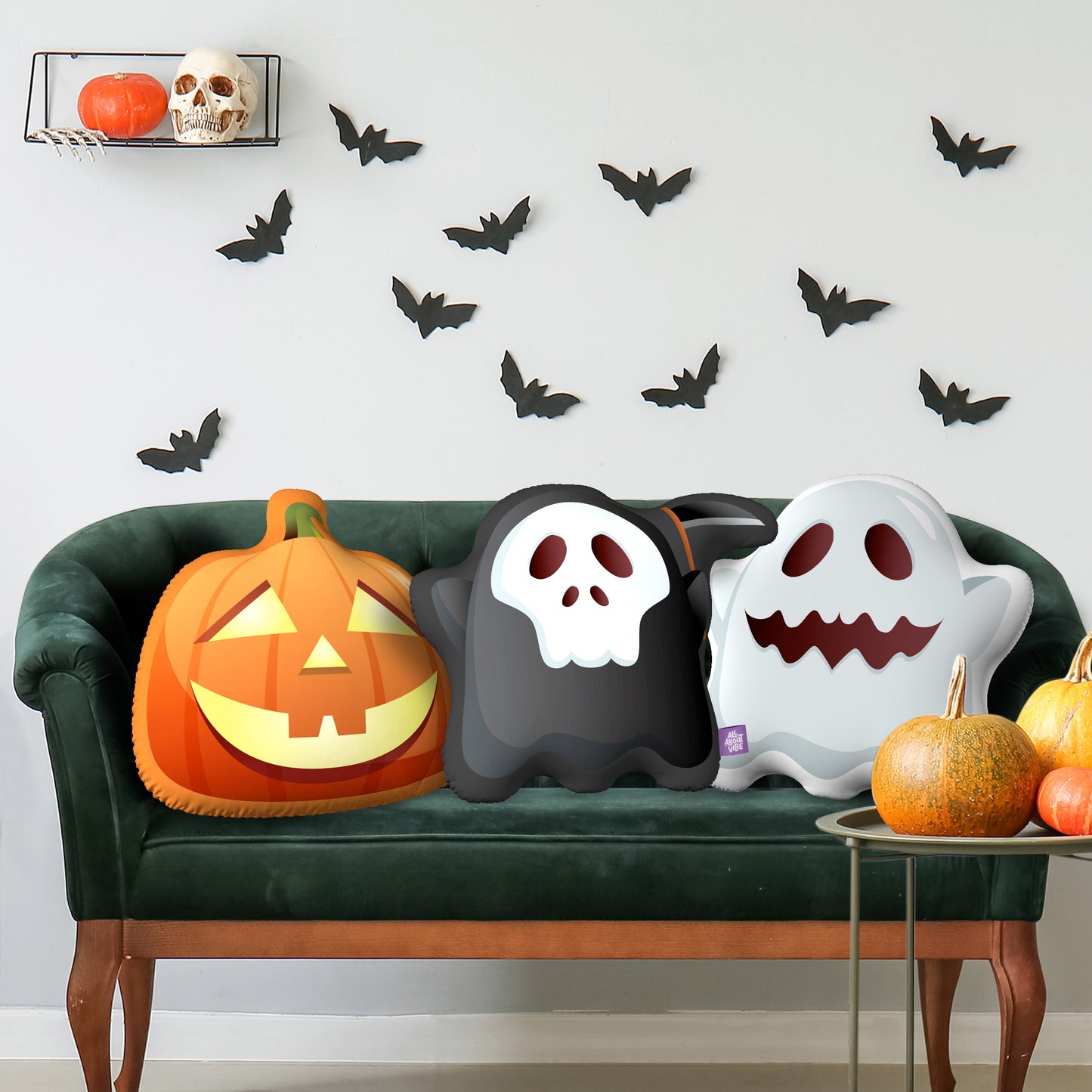 16" Small Size Halloween Decoration 3pcs Pillow Set