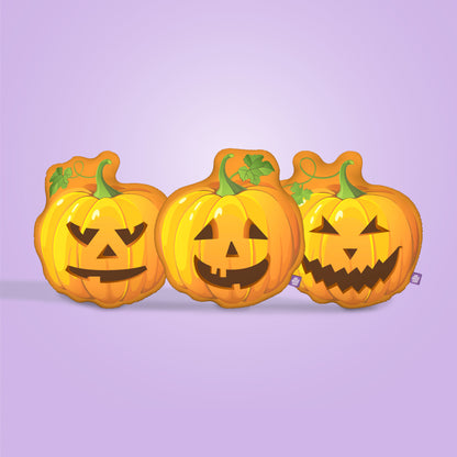 16" Small Size Halloween Pumpkin 3pcs Pillow Set