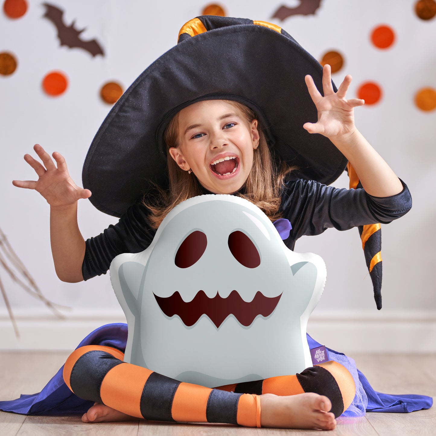 16" Small Size Halloween Ghost Pillow