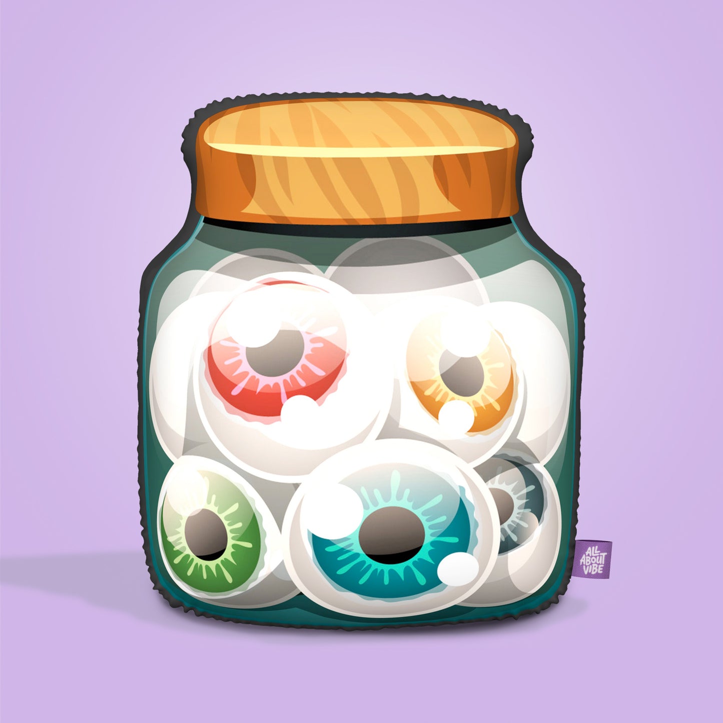 16" Small Size Halloween Eyeball Jar Pillow