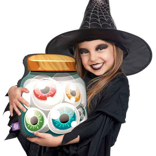 16" Small Size Halloween Eyeball Jar Pillow