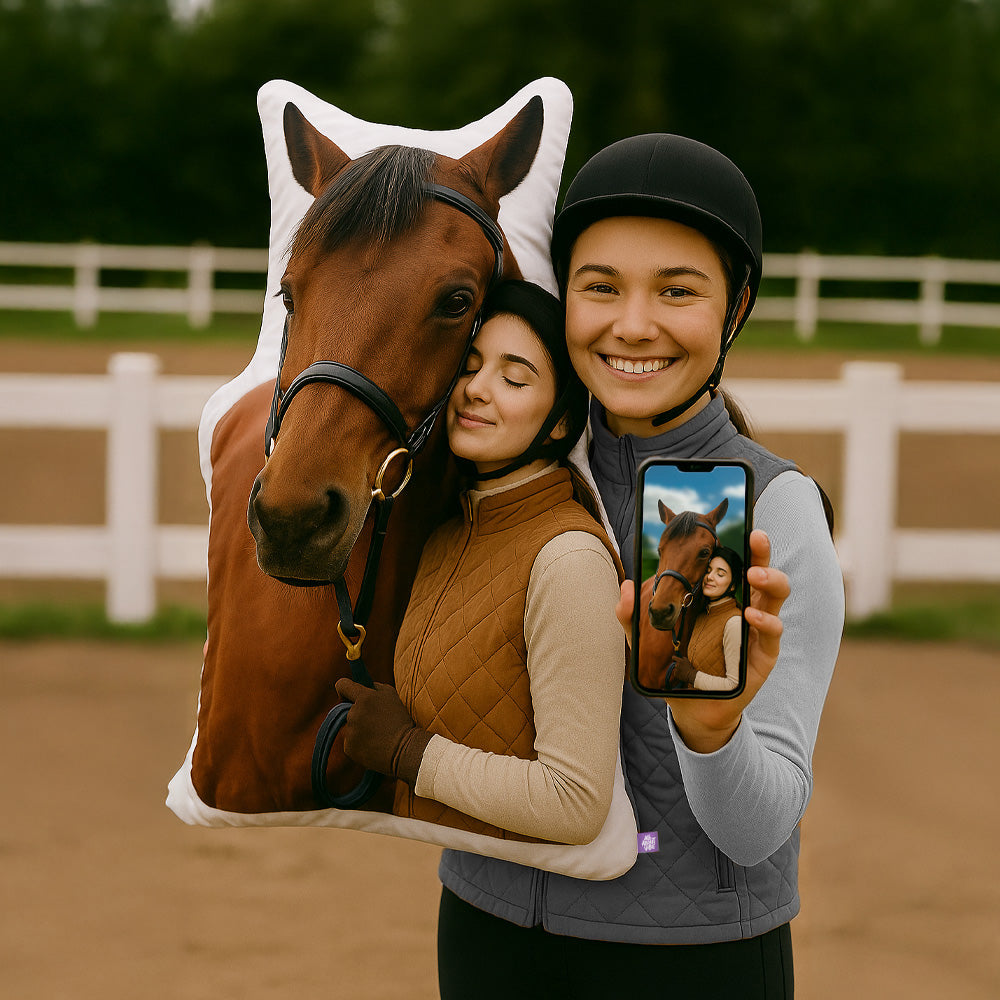 Custom Horse Shaped Pillow