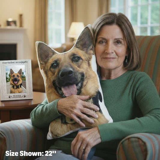 Custom Shaped Pillow For Pet Memorial