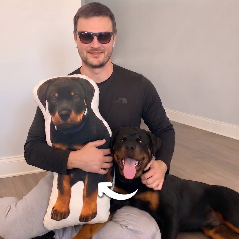 Die-cut to your puppy's exact silhouette