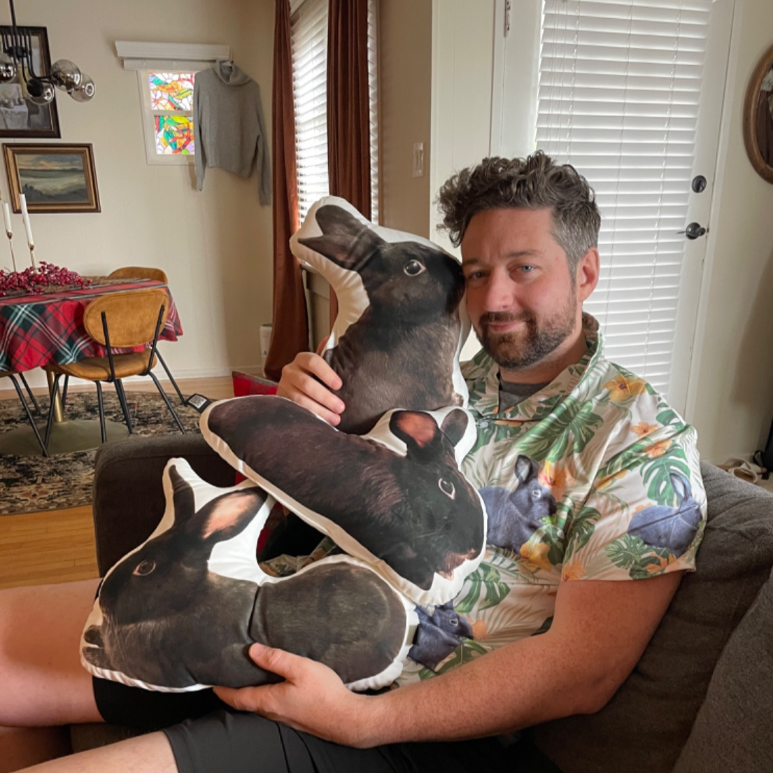 Rabbit Custom Shaped Pillow