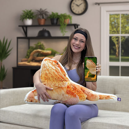 Almohada Personalizada en Forma de Dragón Barbudo