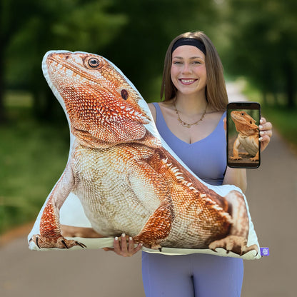 Almohada Personalizada en Forma de Dragón Barbudo