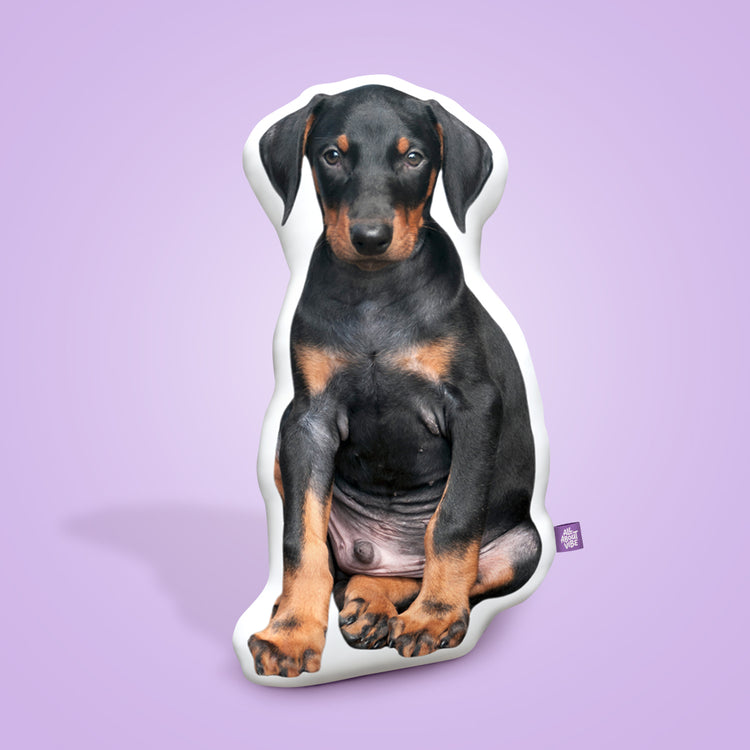 Almohada Personalizada con Forma de Doberman Pinscher