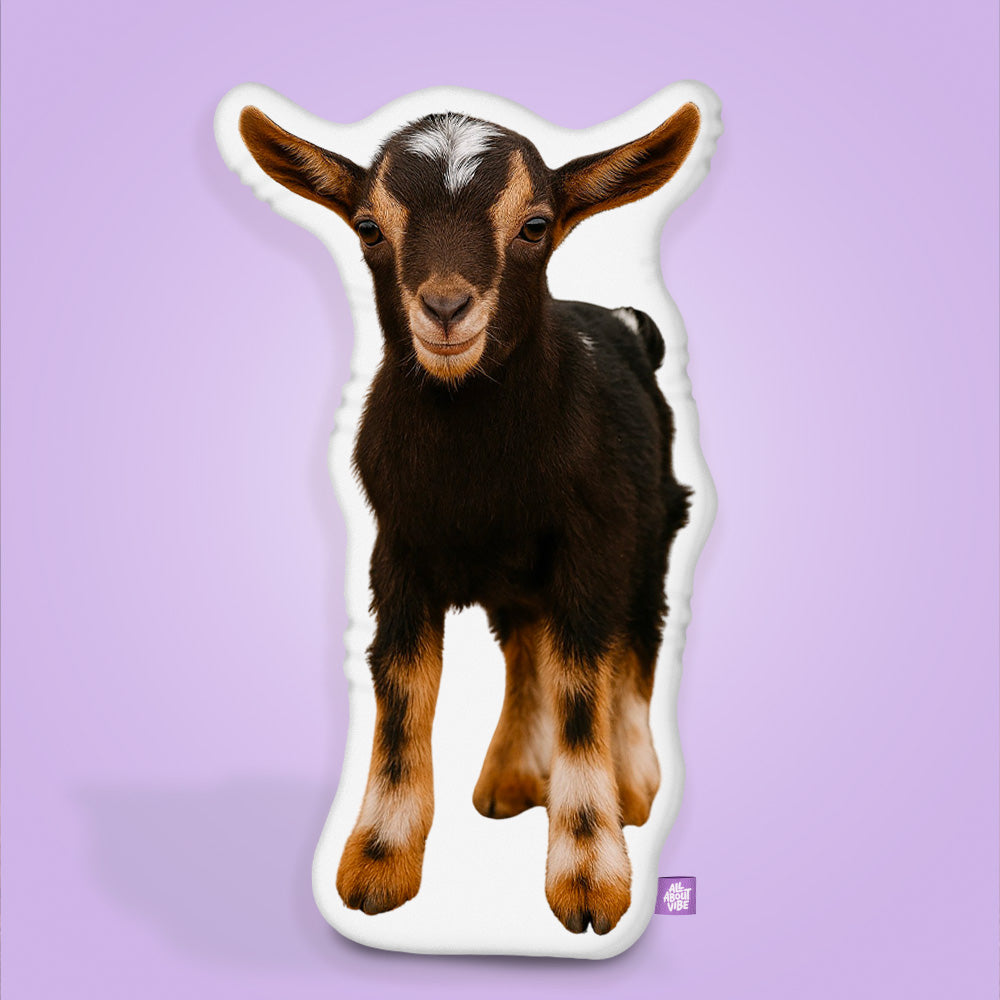 Goat Custom Shaped Pillow | Personalized Goat Photo Pillow | All About Vibe