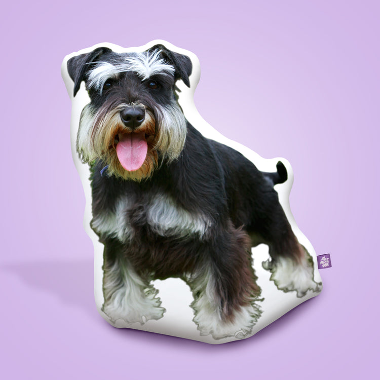 Almohada Personalizada con Forma de Schnauzer Miniatura
