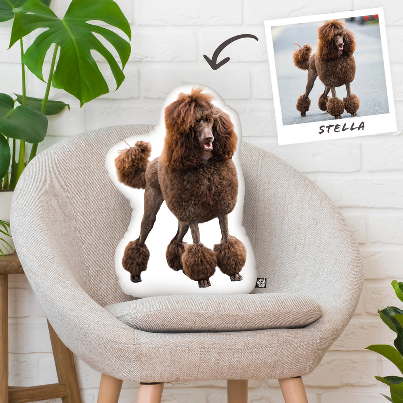 Poodle Custom Shaped Pillow