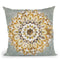 Mandala Delight Ii Yellow Grey Throw Pillow By Danhui